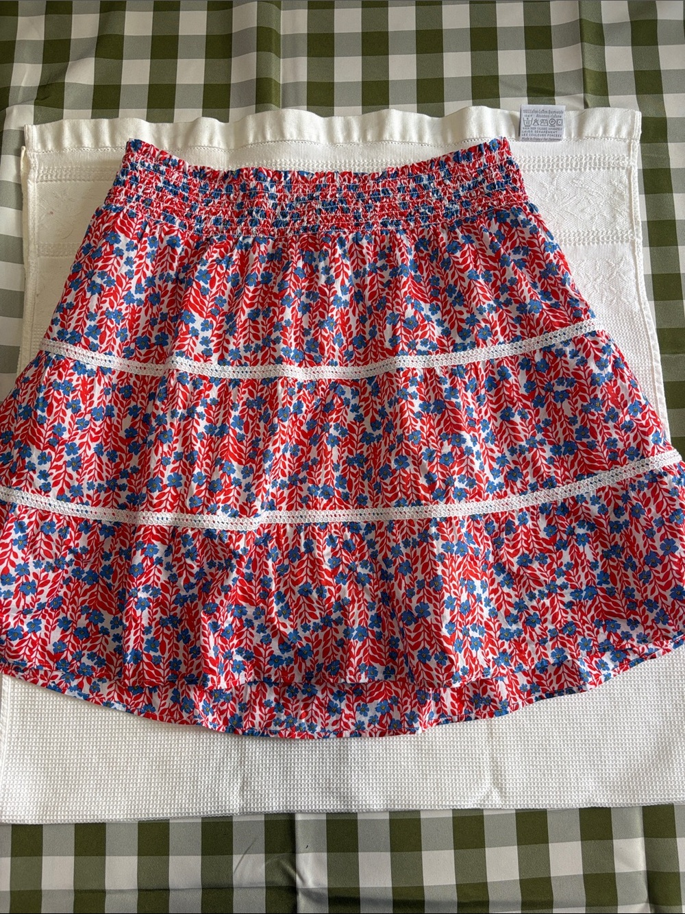 J Crew cotton tiered ruffle skirt